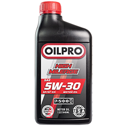 oilpro high mileage motor oil 5w30 6/1 quart case