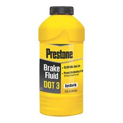 prestone synthetic brake fluid dot 3 12/12 ounce case