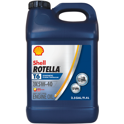 SHE ROTELLA T6 FULL SYNT 5W40 2/2.5 GAL